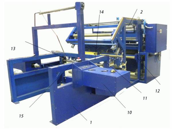 Автоматическая установка для перемотки, мерной порезки и сворачиванию в рулон материала без шпули